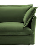 Slip-covered Armchair with 1 Big Back Cushion and 2 Big Toss Pillows, Single Deep Seat Comfy Single W3041P240130