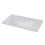 36''x18'' Bathroom Sink with Three Holes , Resin Bathroom Vanity Sink Top with N710P175752K