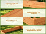 Oak Fir Wood Raised Garden Bed with 3 Climbing Trellises, 2 Large Open-Base Planting Boxes Modular 62292275