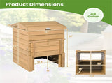 33 Tall Solid Wood Composter with Easy Top & Bottom Access, Decorative Compost Bin for Garden Waste 00889107