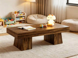 Rustic Farmhouse Coffee Table with Chunky Base 06214886