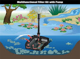 4-in-1 pond filtration pump with fountain and disinfection equipment, etc 84791620