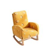 26.8"W Modern Rocking Chair for Nursery, Mid Century Accent Rocker Armchair With Side Pocket, W129848072
