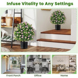 2 Pack Lifelike Artificial Potted Plants - Purple 85748431