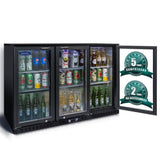 ORIKOOL Beverage Refrigerators Cooler 53 inch 3 Glass Door Back Bar, 480 Cans Commercial Display Bar W2095P162741