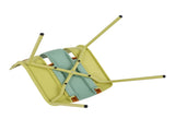 Summer - 4-Pack Modern Striped Color Block Chairs Indoor/Outdoor PP Plastic Seat & Sturdy Metal W3450P322861