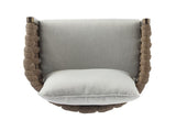 2-Pieces Outdoor Metal Patio Club Chair, Patio Arm Chair with Cushion, Modern Outdoor N780P254451B