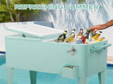 91*84.5*38.5cm Rectangular Plastic Box Frozen Insulation Cart Mint Green 43535541