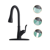 ZNTS Pull Down Touchless Single Handle Kitchen Faucet 20S05101MBL