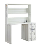White 1-Door Writing Desk with Hutch B062P215481