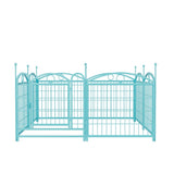 ZNTS Dog Playpen Indoor 24 inch 8 Panels Metal Dog Pen Pet Dog Fence Outdoor Exercise Pen with Doors, W368P233999