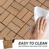 Wood Plastic Composite Deck Tiles Set of 20pcs, Composite Decking Resist Rust, Water, Weather, 04314499