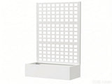 White 35"x16"x70" Galvanized Raised Garden Bed Planter Box with Trellis for Climbing Vegetables & 18314678