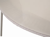Off-White Oval Outdoor PE Rattan Glass Dining Table Elevate Your Patio & Garden W3990P462692