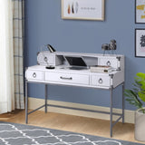 ZNTS Grey and Gunmetal Writing Desk B062P185724