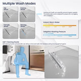 Smart Bidet Toilet Seat with Side Knob Adjustable Heated Seat with Water Temperature and Pressure T3177P286032