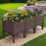 47.2x15.7x19.6in Raised Garden Beds Outdoor, Polypropylene Planter Boxes Outdoor for Vegetables, W3101P314485