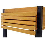 Raised Garden Bed, Metal Leg Wood Planter Boxes with Folding Storage Shelf,Elevated Planter Box for W465P182255