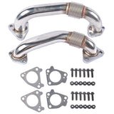 2x Up Pipes PassengerDriver Side Fits for Chevy Silverado GMC Sierra 2500 3500 HD 6.6L V8 2001-2004 59379573
