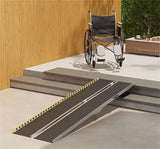 ZNTS 8FT Foldable Threshold Ramp with Non-Slip Surface,Wheelchair Ramp,Aluminum Handicap Ramp 60349760