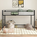 Adam sturdy junior twin loft bed black for kids, space saving, Loft Bed with easy climbing Ladder B083P168426