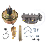 7" Single Zinc Power Brake Booster 1" Bail Top Master Cylinder Disc/Drum Proportioning Valve Kit 45396868