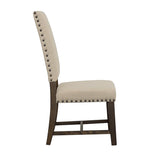 Beige and Smokey Black Upholestered Side Chair B062P153669