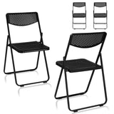 ZNTS 4 Pack Plastic Folding Chairs, Lightweight Stackable Commercial Chairs, Portable Event Seats Indoor 82654466