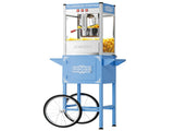 Popcorn Machine, 120V, 850W, 10oz, Blue, Stainless Steel & Glass, SingleDoor / With Cart 12421923
