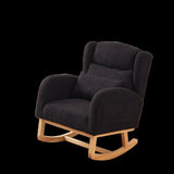 27.2"W Modern Accent High Backrest Living Room Lounge Arm Rocking Chair, Two Side Pocket W834P178246
