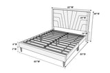Charcoal Color 1pc Queen Size Bed Burlap Fabric Headboard Upholstered Bedroom Furniture Platform B011P145822