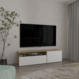 Selma Floating 63" Wide Tv Stand with Two Cabinets, Six Shelves, Cable Management , Entertainment B070P286444