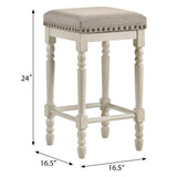Tan and Antique White Counter Height Stools B062P181301