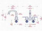 Bathroom Faucet Oil Rubbed Bronze 2-Handle Bathroom Sink Faucet 360 Degree High Arc Swivel Spout 03711677