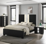 1pc Contemporary Black Finish Chest Five Drawers Metal knobs Black White Bedroom Wooden Furniture B011P255266