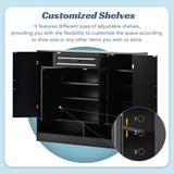 ON-TREND Sleek and Modern Shoe Cabinet Adjustable Shelves, Minimalist Shoe Storage Organizer WF304415AAB