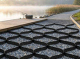 Gravel Grid Driveway Stabilization, Permeable Grass Ground Retainer 24.93 x 9.52 FT, 1880 LBS/Sq FT 10872934