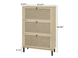 Shoe Storage Cabinet for Entryway,Modern Shoe Cabinet Storage with 3 Flip Drawers,Slim Freestanding 97899433