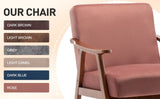 Mid-Century Modern Chair, Living Room Chair with Solid Wood Frame, Accent Chair Extra-Thick W2200P183013