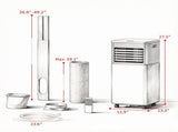 Portable Air Conditioner Cooling Dehumidifying Function, Remote Control, 24H Timer, LED Screen 22948041