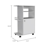Columba Kitchen Cart, Single Door Cabinet, Four Caster B128P148689