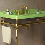 VICI 36" Freestanding Bathroom Vanity Iron Leg without Basin, Gold W2615P243103