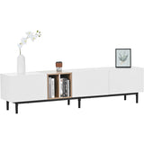 ZNTS Modern TV Stand for 80'' TV with 3 Doors, Media Console Table, Entertainment Center with Large 55923978