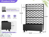 Metal Planter Box with Trellis Raised Garden Bed - 72.05"x35.83"x16.14", Trellis Privacy Screen for W1779P368978