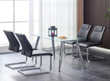 Modern Dining Chairs with Faux Leather Padded Seat Dining Living Room Chairs Upholstered Chair with W115181766