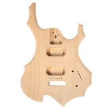 DIY 6 String Flame Shaped Style Electric Guitar Kits with Mahogany Body, Maple Neck and Accessories 68229901