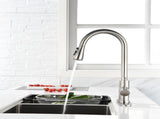 Single Handle High Arc Pull Out Kitchen Faucet,Single Level Stainless Steel Kitchen Sink Faucets 57490800