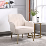 Modern Mid Century Chair velvet Sherpa Armchair for Living Room Bedroom Office Easy Assemble 88320497