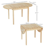55" Wood Folding Dining Table/Small Sized Dining Table 89759556