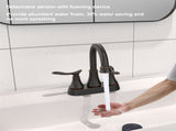 2-Handle 4-Inch Oil Rubbed Bronze Bathroom Faucet, Bathroom Vanity Sink Faucets with Pop-up Drain 81274713